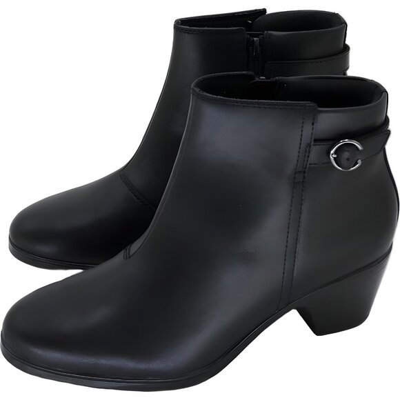 Clarks Emily 2 Reyna Black Ankle Boots Zip Buckle Comfort Women's US 8.5M - Picture 2 of 6